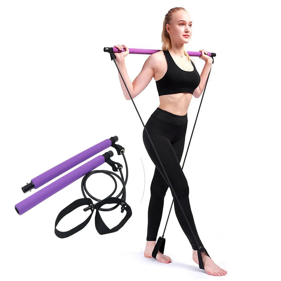 Yoga Pilates Bar Stick Resistance Bands