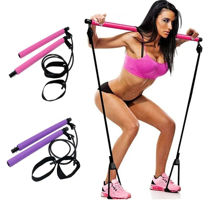 Yoga Pilates Bar Stick Resistance Bands
