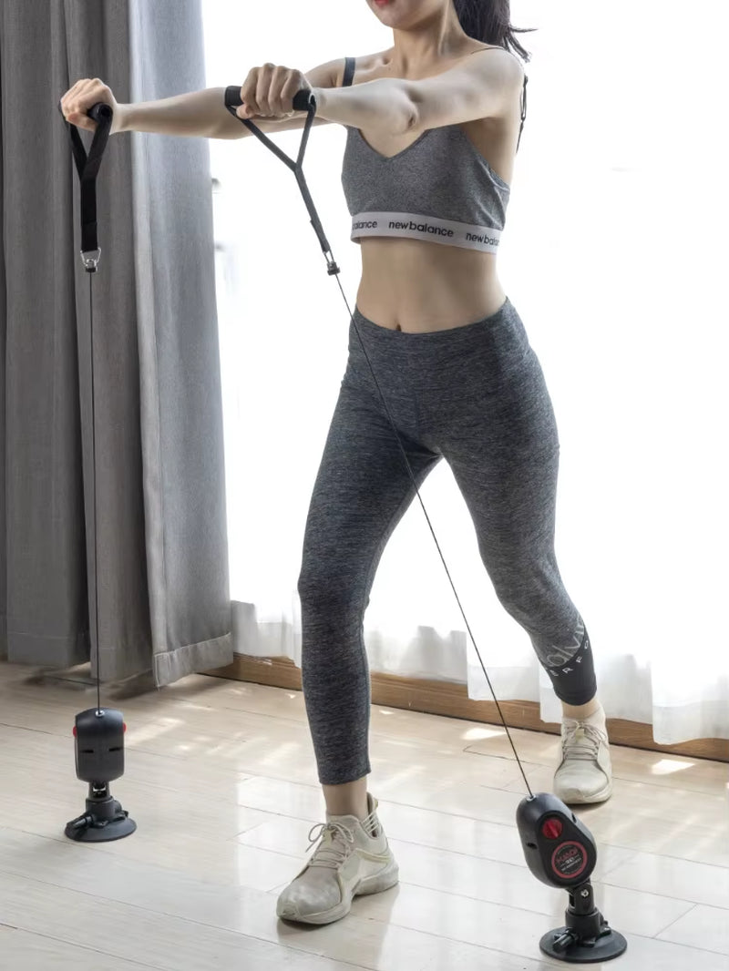 Fitness Pull Rope Trainer With Suction Cups Resistance Bands Machine