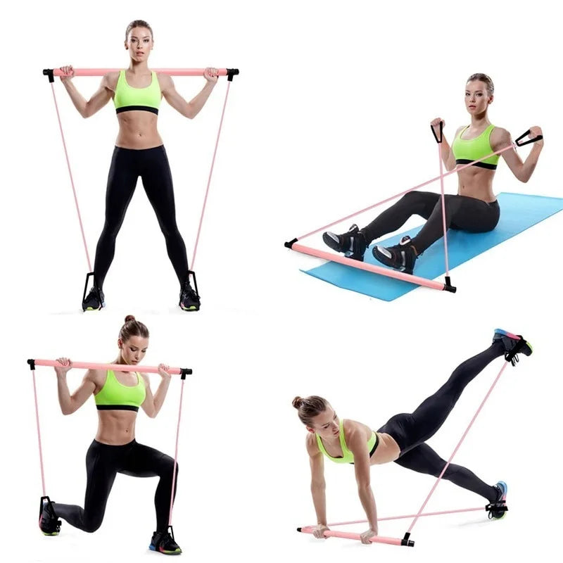 Yoga Pilates Bar Stick Resistance Bands