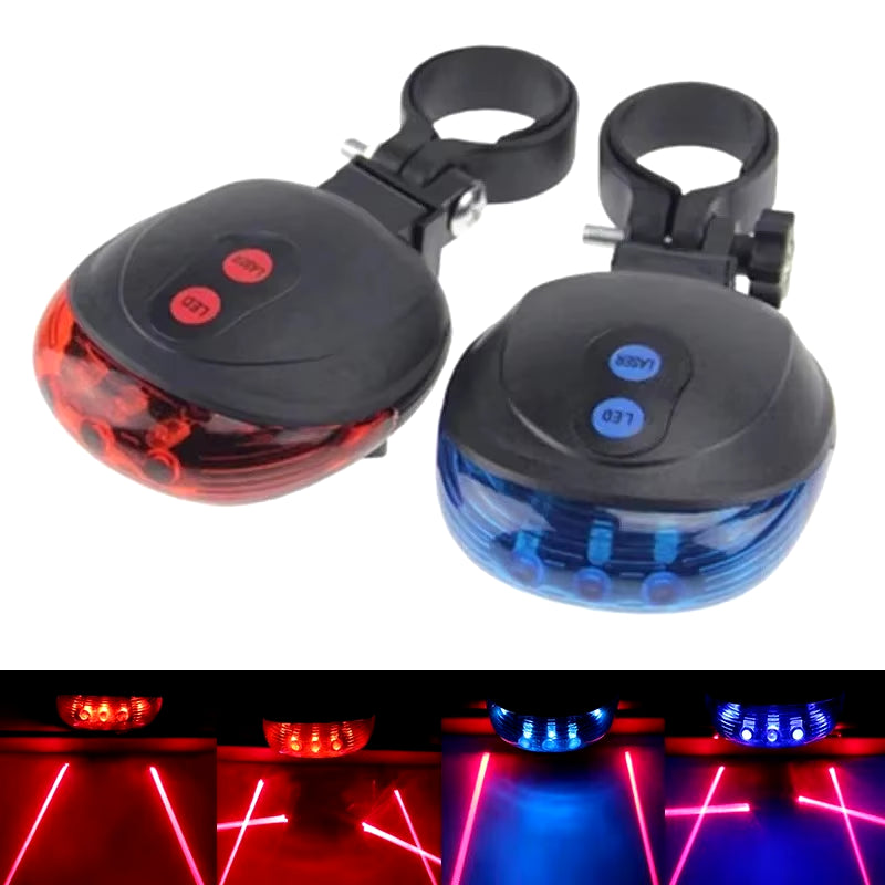 Waterproof Bicycle 2 Lasers LED Lights