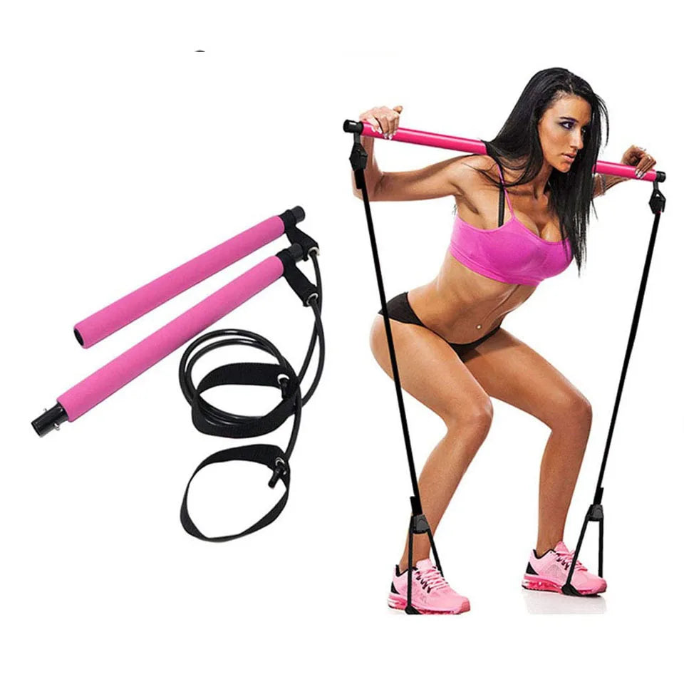 Yoga Pilates Bar Stick Resistance Bands