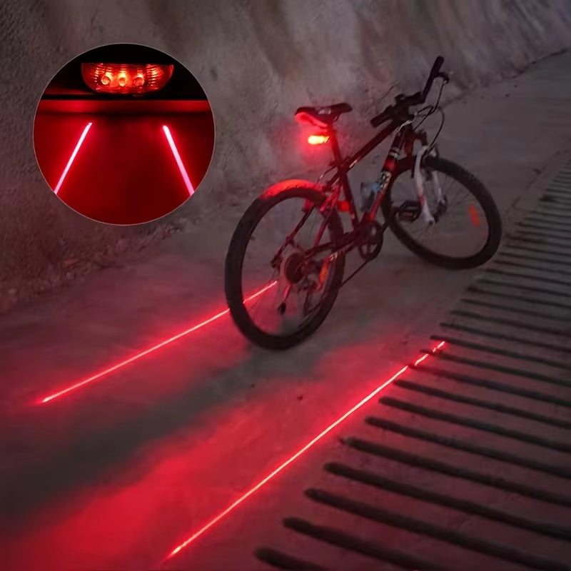 Waterproof Bicycle 2 Lasers LED Lights