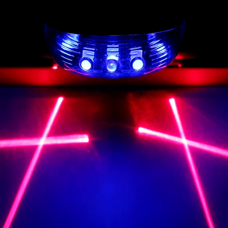 Waterproof Bicycle 2 Lasers LED Lights